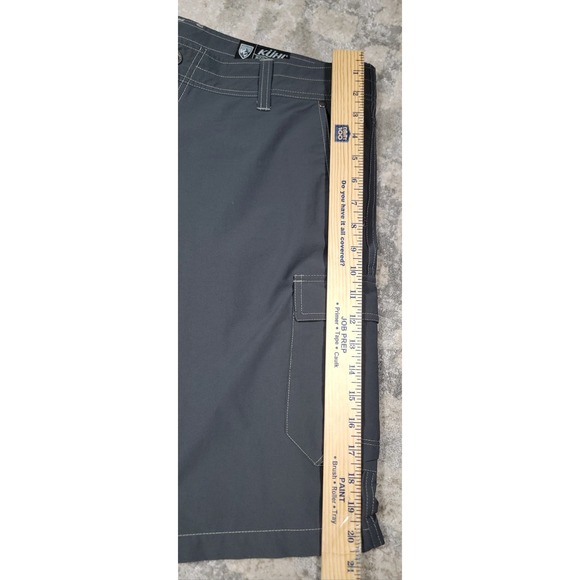 KUHL Born In The Mountains Performance Gray Chino Outdoors Shorts Men's Sz 38x11 - Picture 3 of 8
